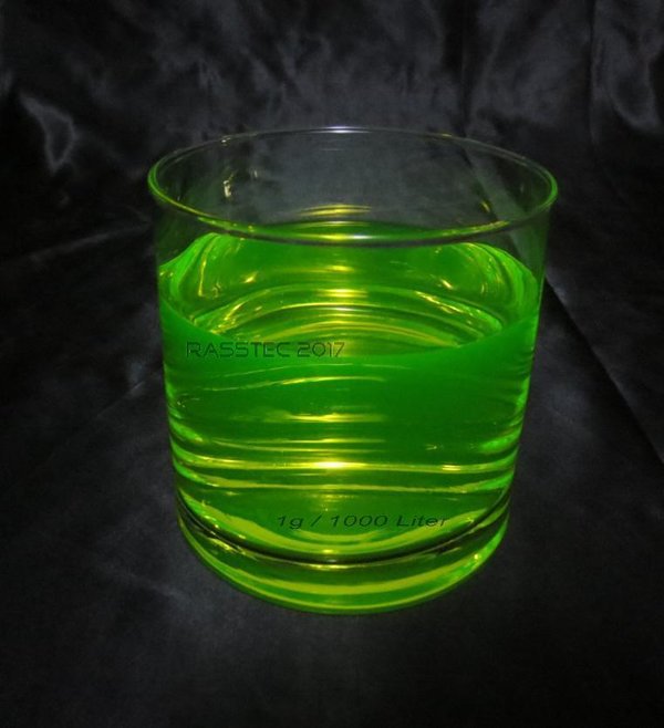 Uranin - Dose mit 500 g Inhalt
