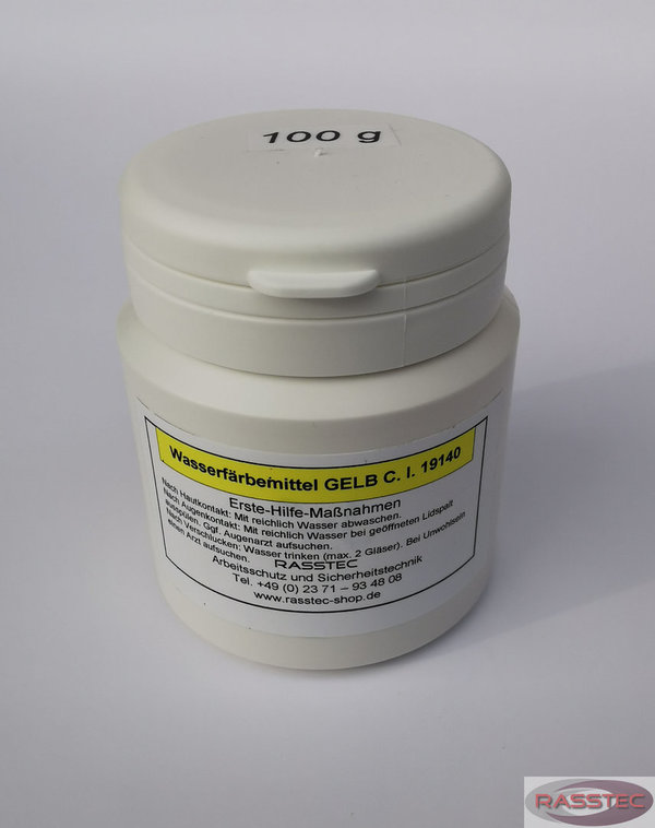Wasserfärbemittel gelb - Dose mit 100 g Inhalt
