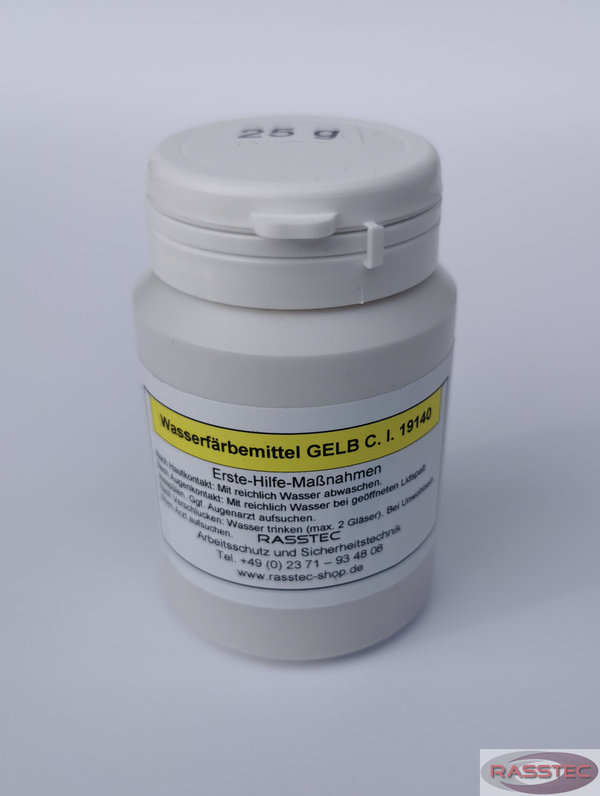 Wasserfärbemittel gelb - Dose mit 25 g Inhalt