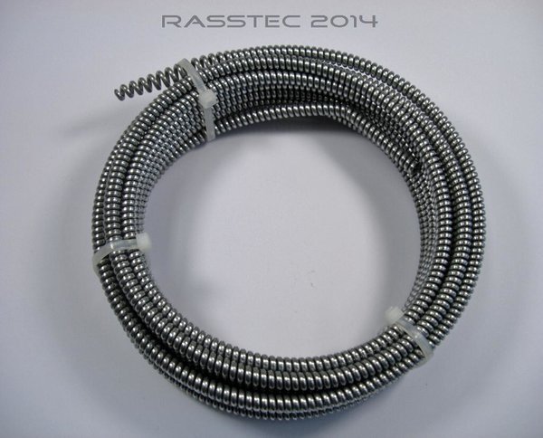 Keulenkopfspirale mit Draht / Kunststoff-Innenseele 7,5 m lang - Ø 6,4 mm